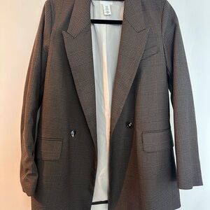 H&M Gray Checkered Women's Blazer
